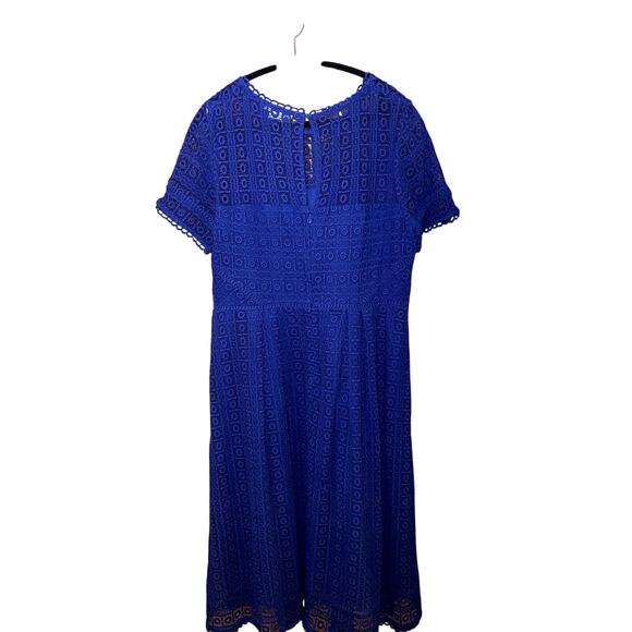 Boden Royal Blue Lace Dress - Women's Size 16 - Cotton - Picture 2 of 16